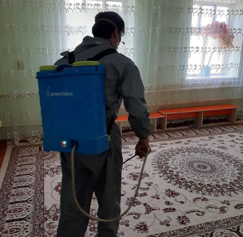 Балабақшаға дезинфекция жүргізу сәтінен